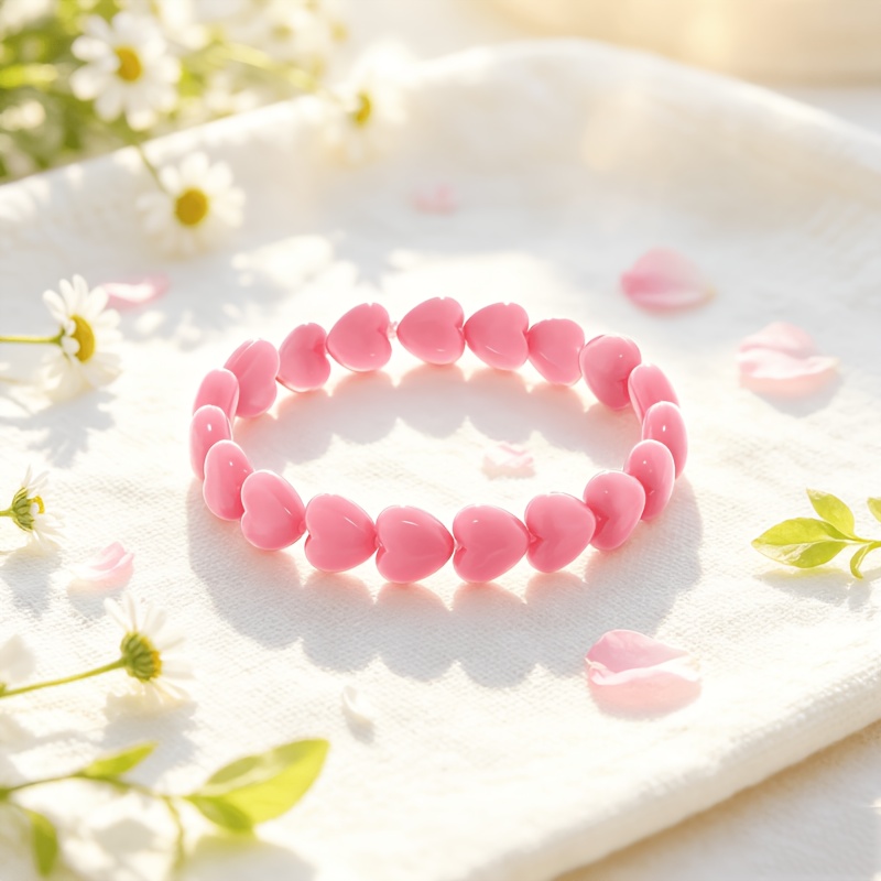 Pink Love Beaded Bracelet, Perfect Gift for Loved Ones